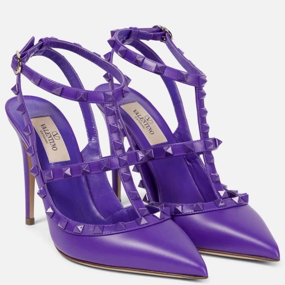 Valentino Purple Rockstuds  Heels Size 40